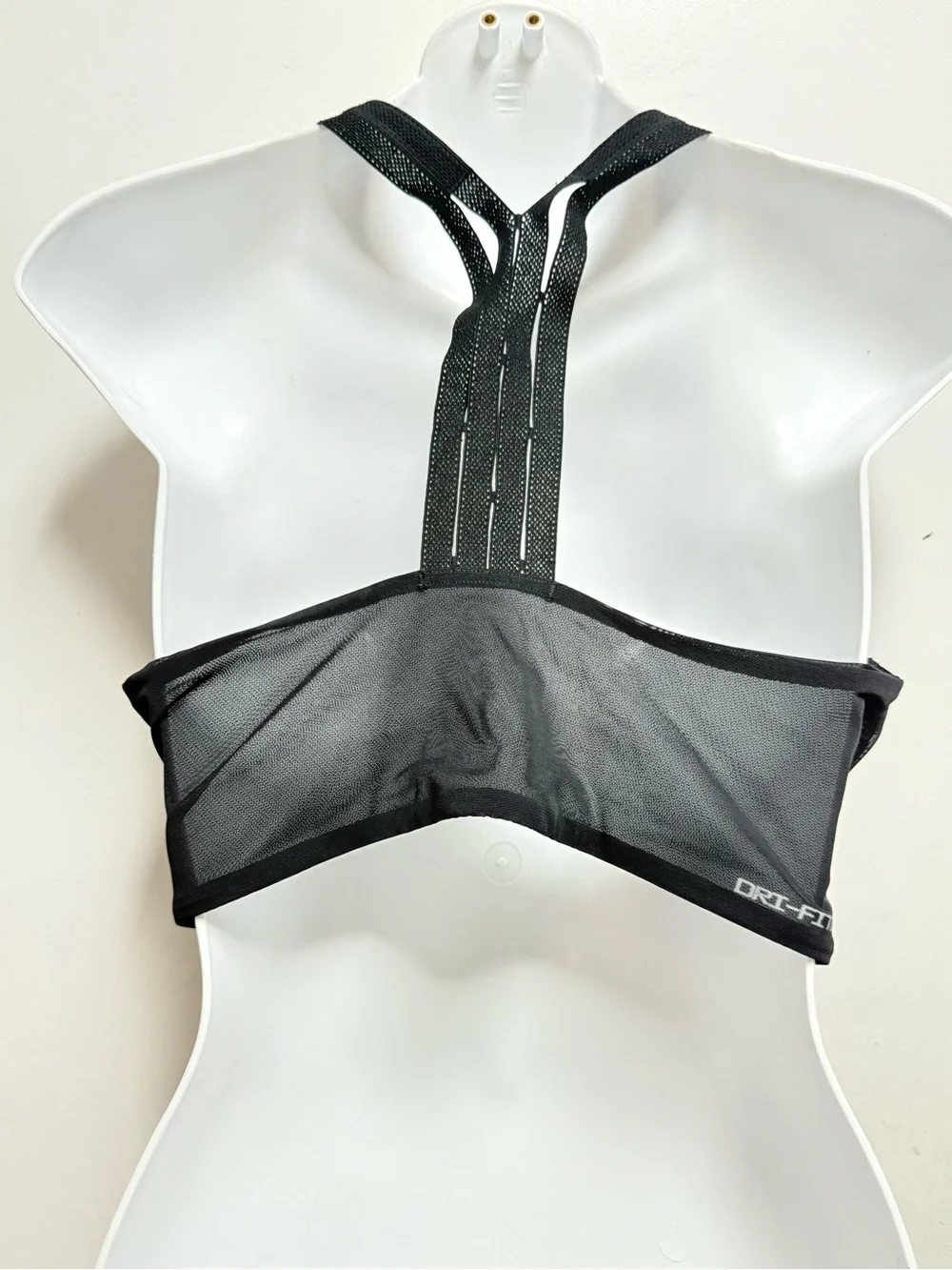 Nike Black Mesh Cutout Racerback Sports Bra
